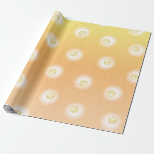 Little Ray of Sunshine Baby Shower Wrapping Paper (Unrolled)