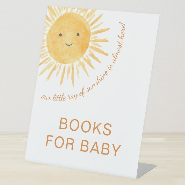 Little Ray Of Sunshine Books For Baby Baby Shower  Pedestal Sign (Creator Uploaded)