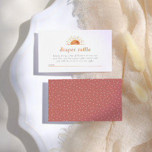 Little Ray of Sunshine Diaper Raffle Ticket Enclosure Card