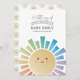 Little Ray of Sunshine Gender Neutral Baby Arrival Announcement