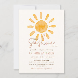 Little Ray Of Sunshine Gender Neutral Baby Shower  Invitation