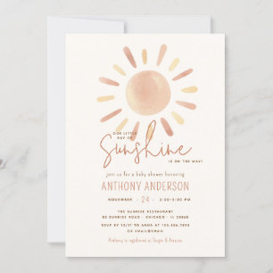 Little Ray Of Sunshine Gender Neutral Baby Shower Invitation