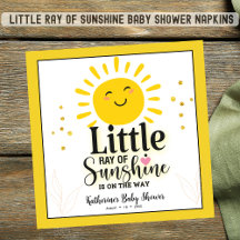 Little Ray of Sunshine Glitter Baby Shower  