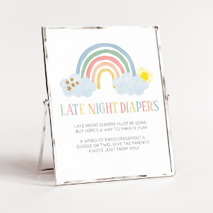 Little Ray of Sunshine Late Night Diapers Sign