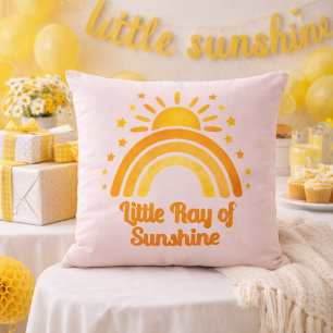 Little Ray of Sunshine Rainbow Baby Shower Cushion
