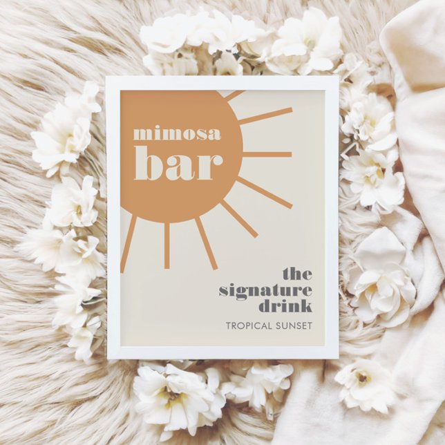 Little Ray of Sunshine Vintage Mimosa Bar Poster (Creator Uploaded)