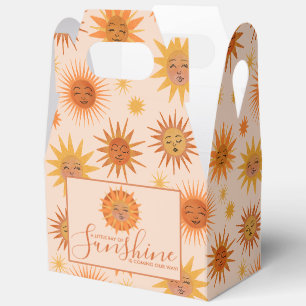 Little Ray of Sunshine Watercolor Baby Shower Favour Box