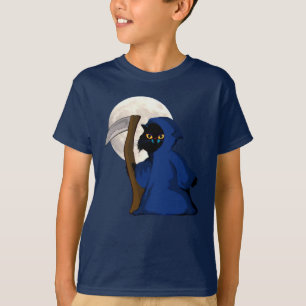 Little Reaper Kitty  and Moon  T-Shirt