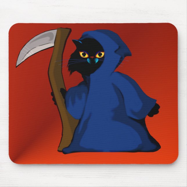 Little Reaper Kitty  Mousepad (Front)