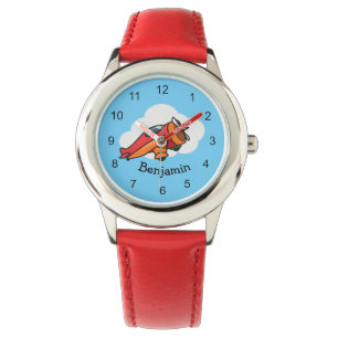 Little Red Aeroplane Design Kids' Watch