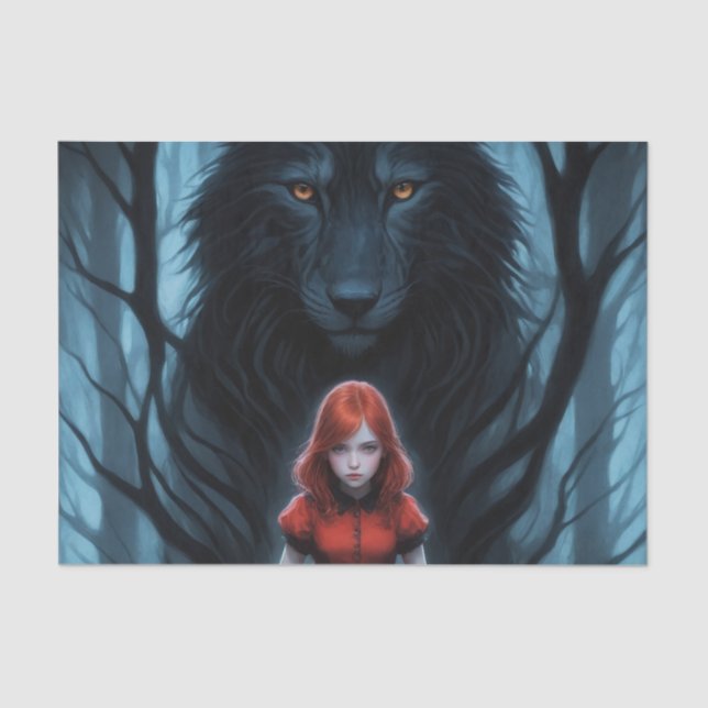 Little Red and the Wolf Decoupage Tissue Paper (Front)