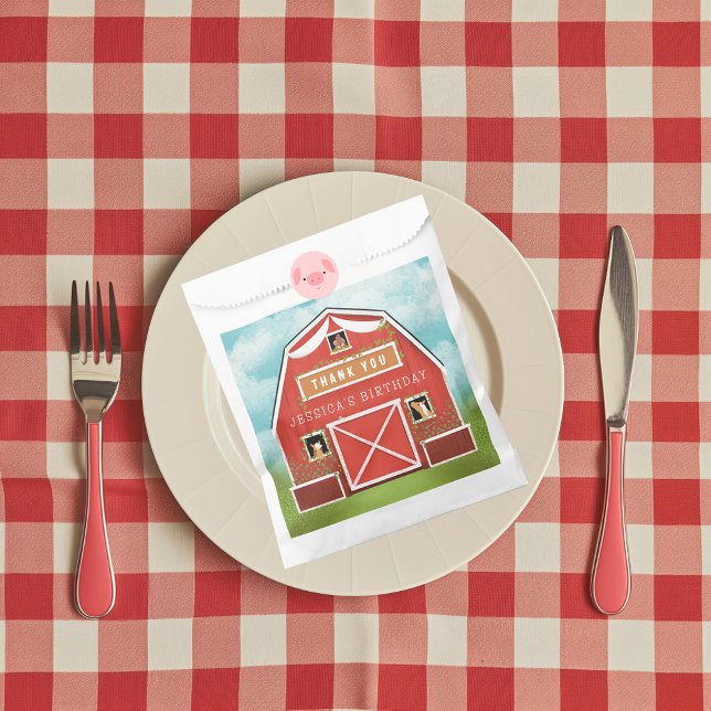 Little Red Barn Farm Birthday Party Favour Bag (Creator Uploaded)