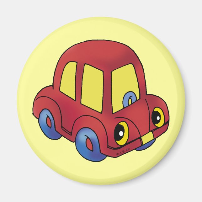 Little red car magnet (Front)