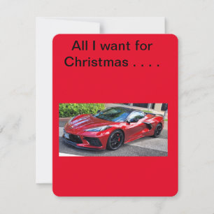 Little Red Corvette, Flat Holiday Card