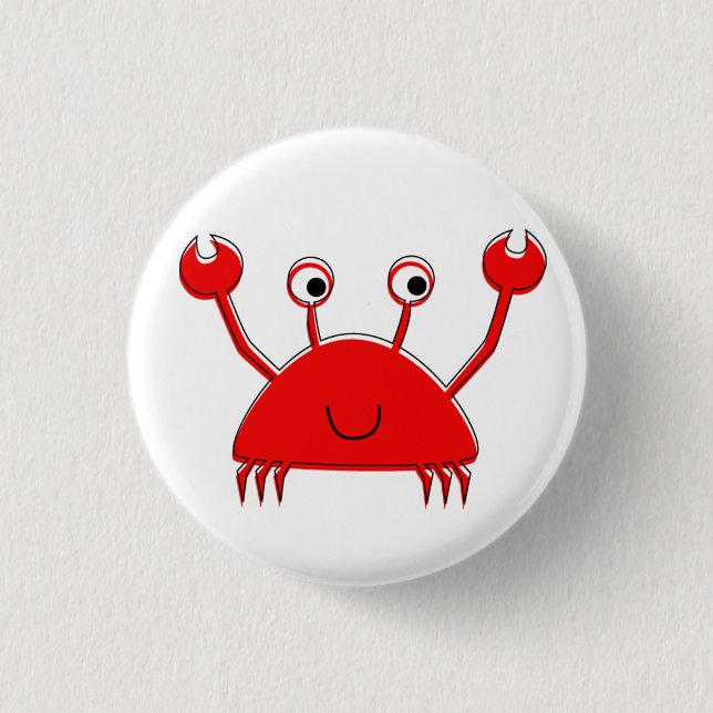 Little Red Crab Button (Front)