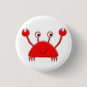 Little Red Crab Button