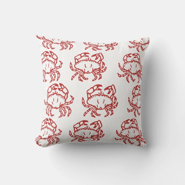 Little Red Crabs Cushion (Front)