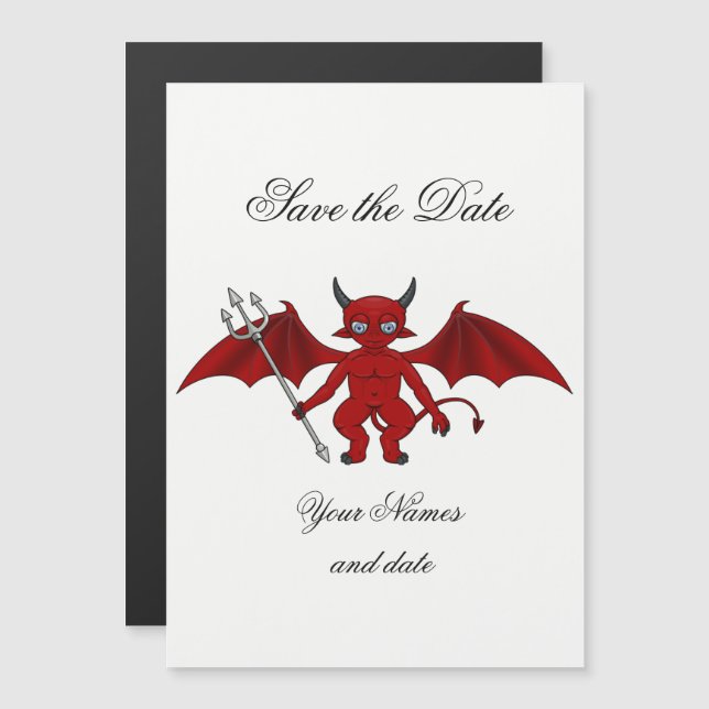Little Red Devil Thunder_Cove Magnetic Invitation (Front/Back)