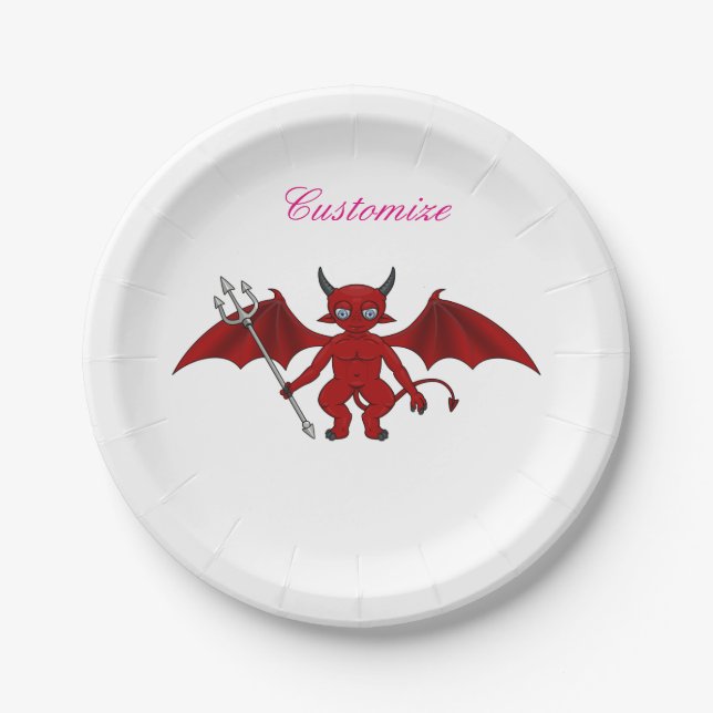 Little Red Devil Thunder_Cove Paper Plate (Front)
