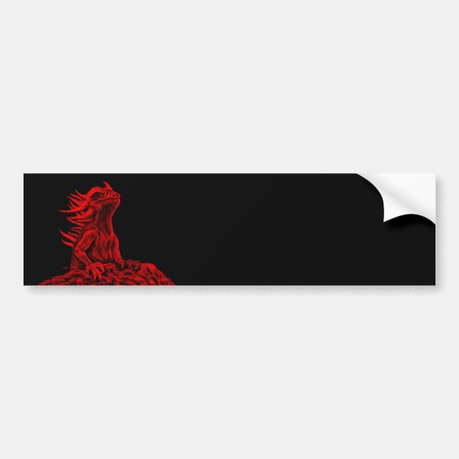 Little red Dragon Bumper Sticker (Front)
