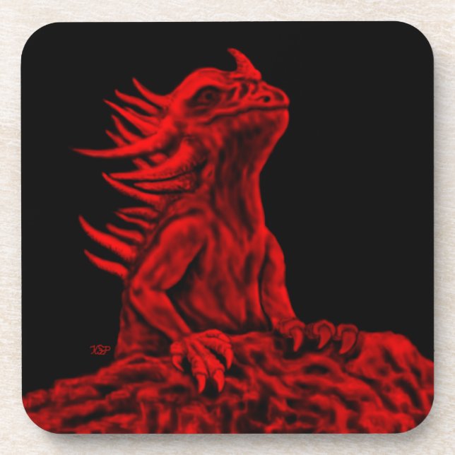 Little red Dragon Coaster (Front)