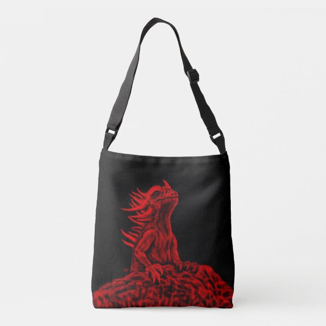 Little red Dragon Crossbody Bag (Back)