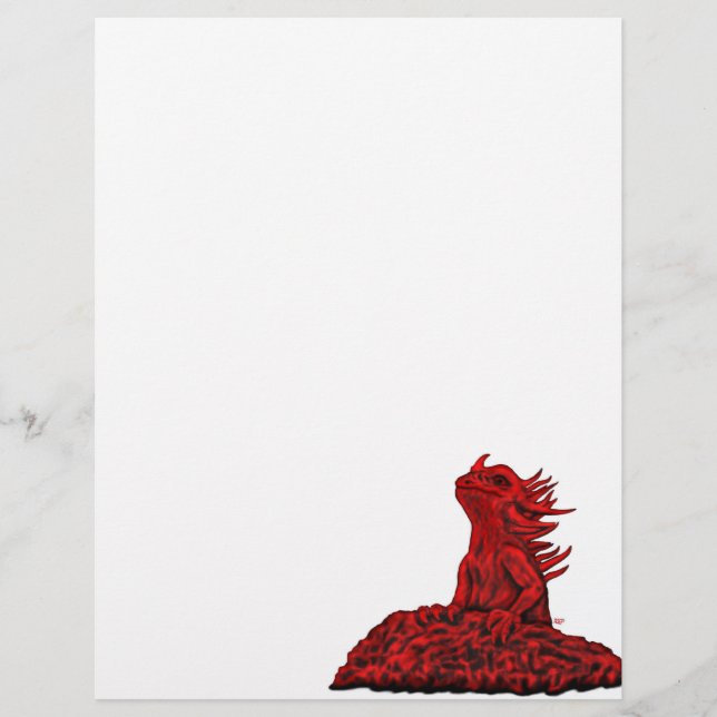 Little red Dragon Custom Letterhead (Front)