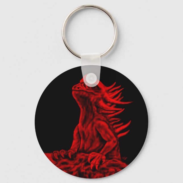 Little red Dragon Key Ring (Front)