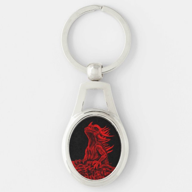 Little red Dragon Key Ring (Front)