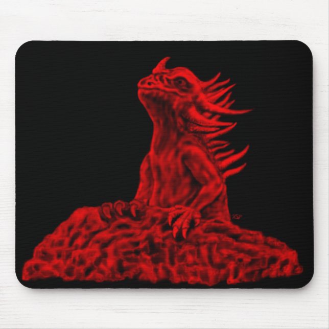 Little red Dragon Mouse Pad (Front)
