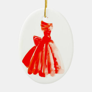 Little Red Dress Christmas Ornament