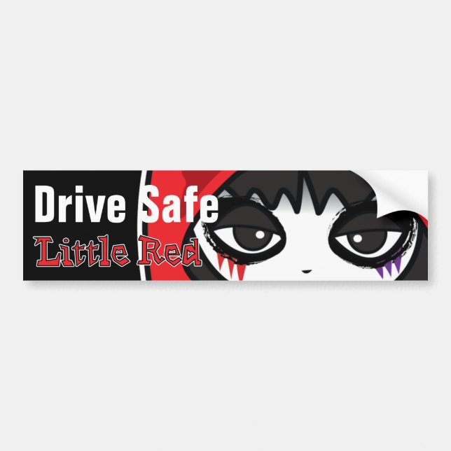 Little Red Drive Safe Bumper Sticker (Front)