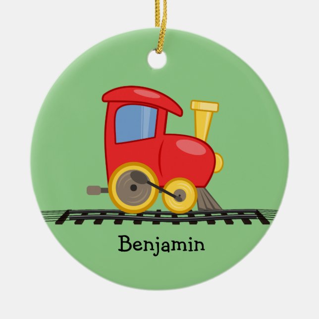 Little Red Engine Design Ornament (Front)