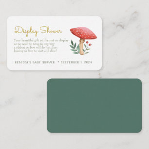 Little Red mushroom Display Shower Enclosure Card