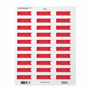 Little Red Ribbon Return Address Holiday Envelope Label