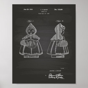 Little Red Riding Hood 1943 Patent Art Chalkboard Poster