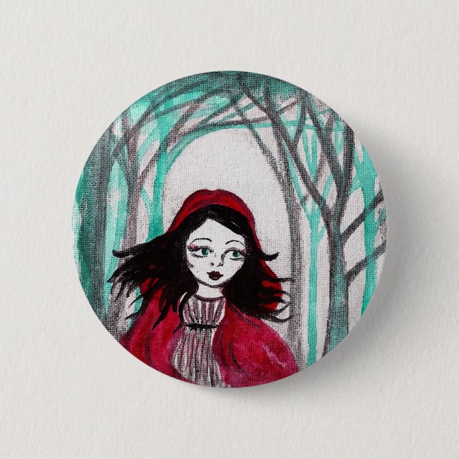 Little Red Riding Hood 6 Cm Round Badge (Front)