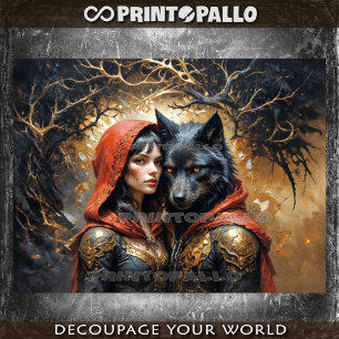 Little red riding hood: a princess and a king tissue paper