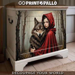 Little red riding hood and the true about wolf tissue paper