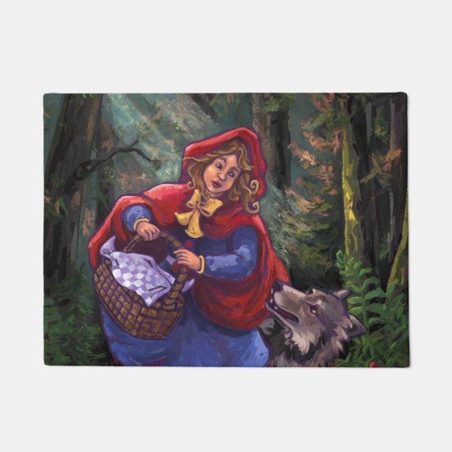 Little Red Riding Hood Art Doormat (Front)