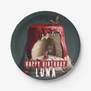Little Red Riding Hood Birthday Cake - Paper Plate