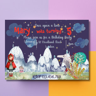 Little red riding hood Birthday Invitation