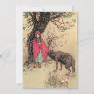 Little Red Riding Hood by Warwick Goble Invitation