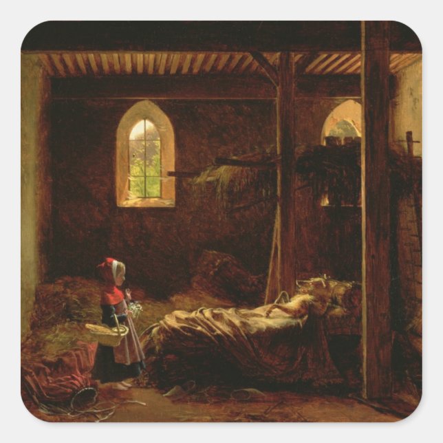 Little Red Riding Hood, c.1820 Square Sticker (Front)