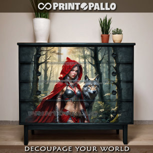 Little Red Riding Hood can take care of the wolf Tissue Paper