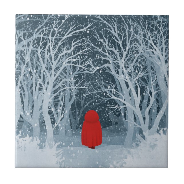 Little Red Riding Hood Ceramic Tile (Front)
