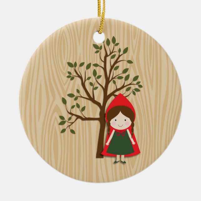 Little Red Riding Hood Ceramic Tree Decoration (Front)