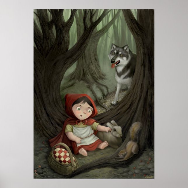 Little Red Riding Hood Children's Art Print (Front)