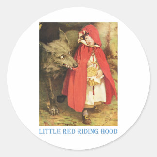 Little Red Riding Hood Classic Round Sticker