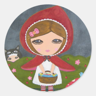 Little Red Riding Hood Classic Round Sticker